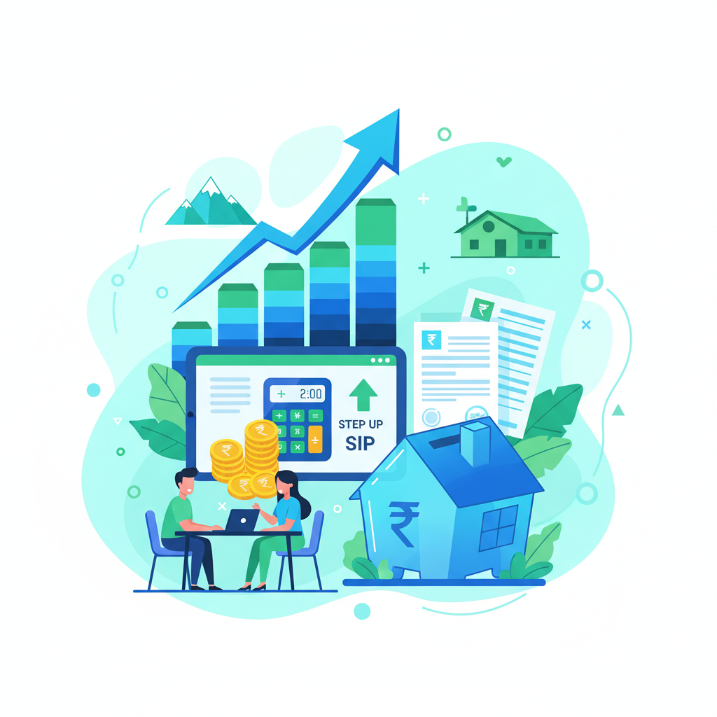 Best mutual funds for home down payment in Srinagar? Use Step Up SIP | SIP Plan Calculator