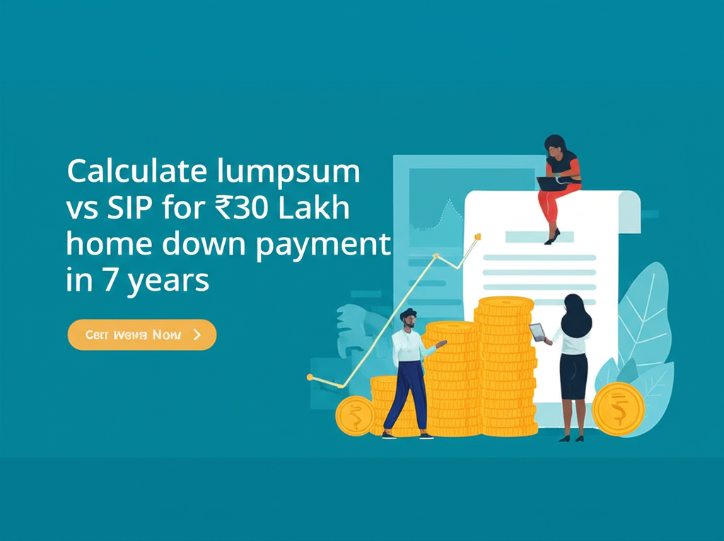 Calculate lumpsum vs SIP for ₹30 Lakh home down payment in 7 years