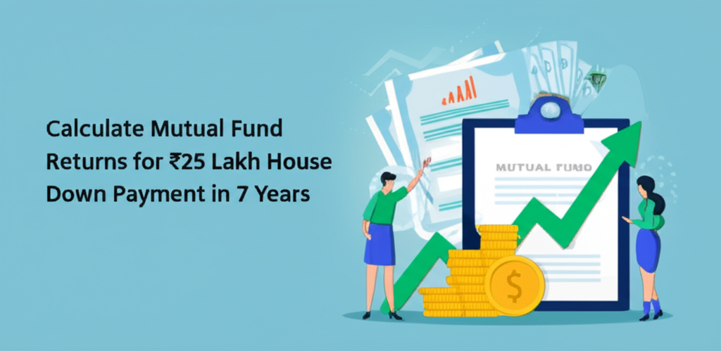 Calculate Mutual Fund Returns for ₹25 Lakh House Down Payment in 7 Years