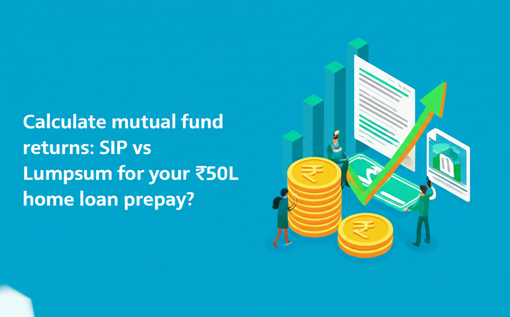 Calculate mutual fund returns: SIP vs Lumpsum for your ₹50L home loan prepay?