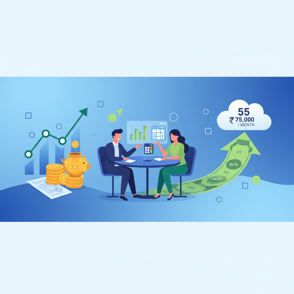 Calculate SIP for ₹75,000/Month Retirement Income at Age 55 | SIP Plan Calculator