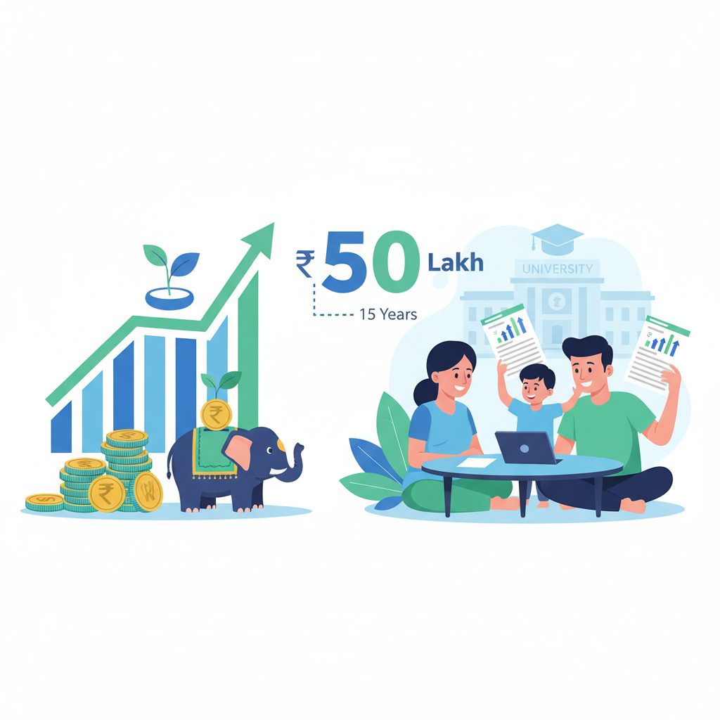 Calculate SIP for Child's College: Target ₹50 Lakh in 15 Years
