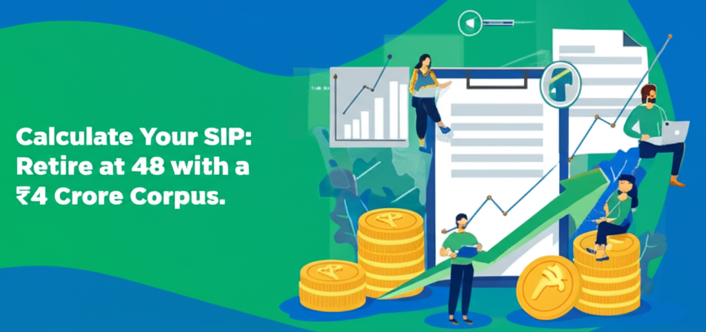 Calculate Your SIP: Retire at 48 with a ₹4 Crore Corpus.