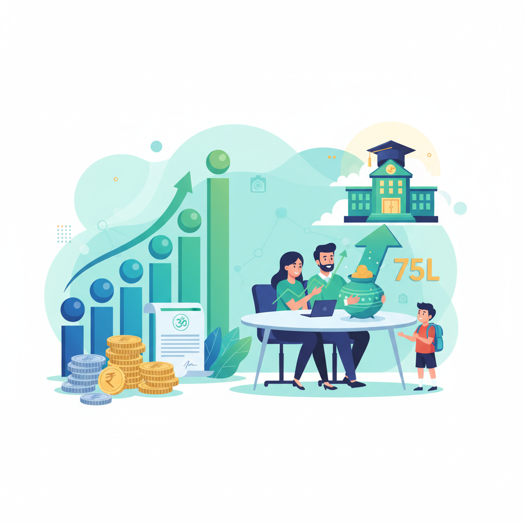 Chandigarh investors: Step up SIP for child's ₹75L college fund