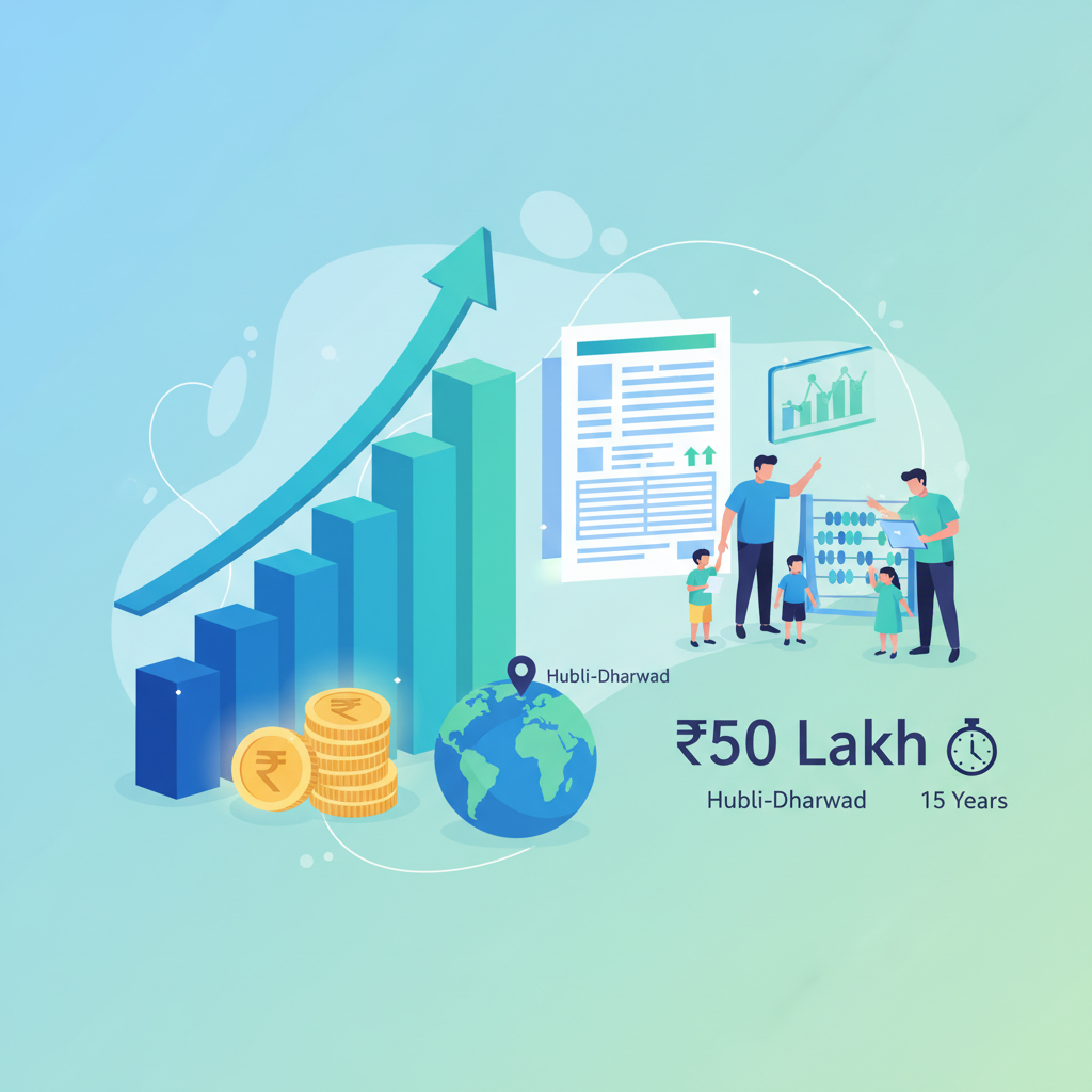 Child education SIP calculator Hubli-Dharwad: ₹50 Lakh goal in 15 years