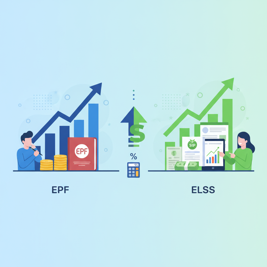 ELSS vs EPF: Which is Best for Salaried Tax Saving? | SIP Calculator