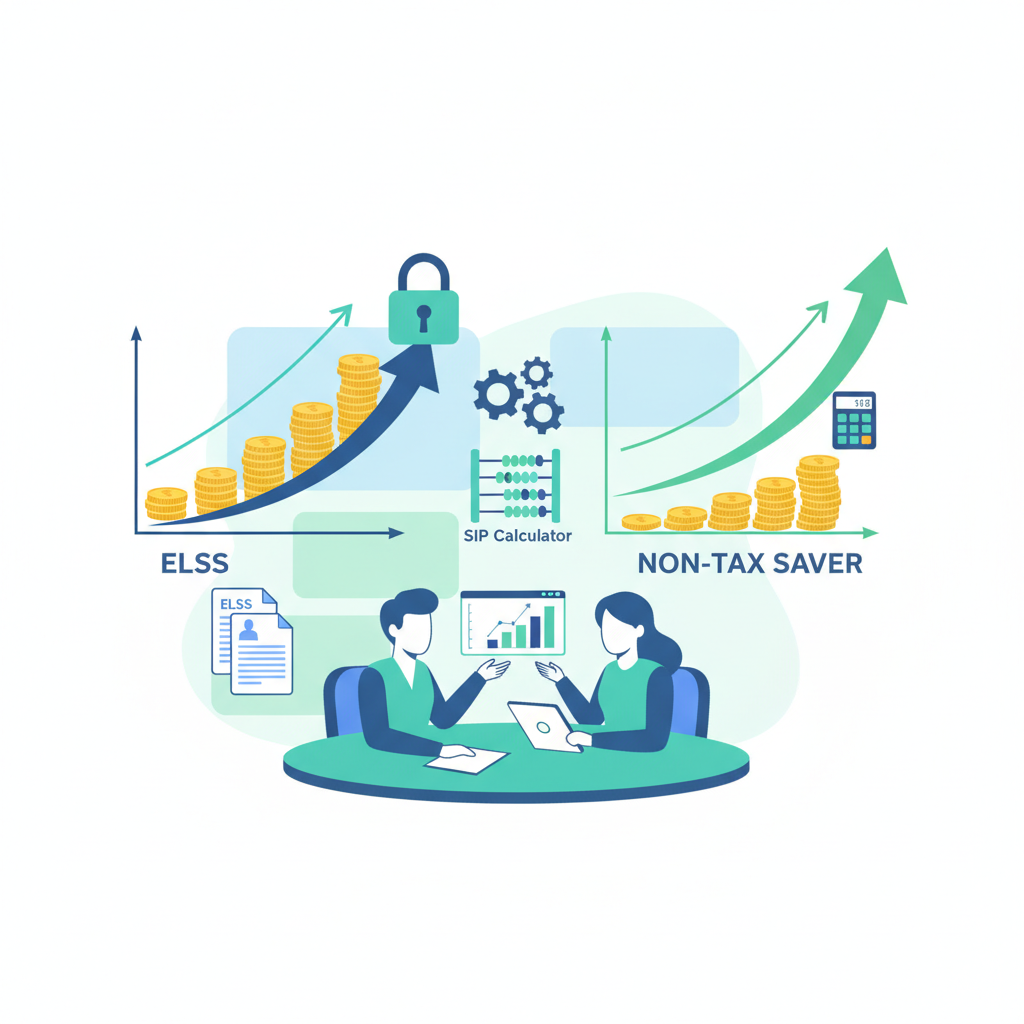 ELSS vs Non-Tax Saver Mutual Funds: SIP Calculator Comparison