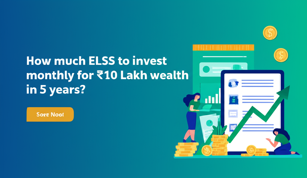 How much ELSS to invest monthly for ₹10 Lakh wealth in 5 years?
