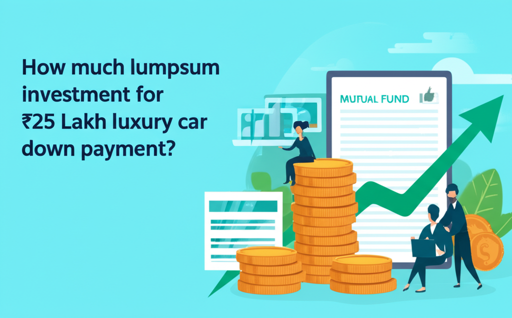 How much lumpsum investment for ₹25 Lakh luxury car down payment?