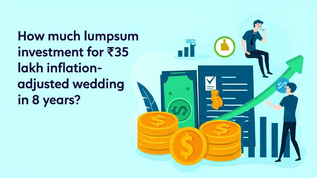 How much lumpsum investment for ₹35 lakh inflation-adjusted wedding in 8 years?