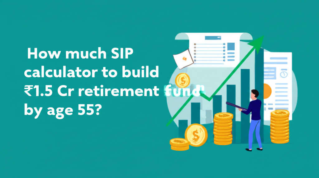 How much SIP calculator to build ₹1.5 Cr retirement fund by age 55?