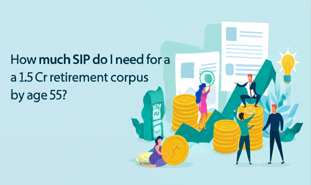 How much SIP do I need for a 1.5 Cr retirement corpus by age 55?