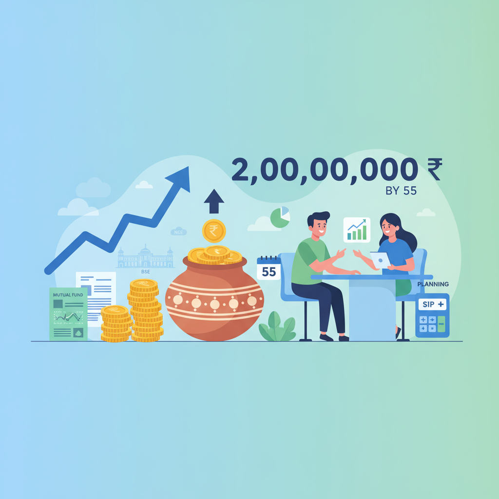 How Much SIP Do I Need for a ₹2 Crore Retirement Corpus by 55? | SIP Plan Calculator