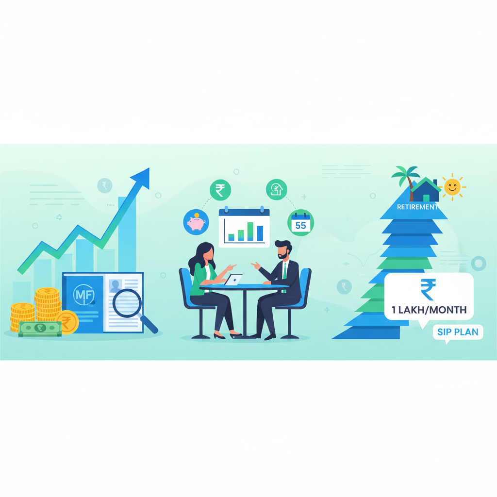 How Much SIP Do I Need to Retire at 55 with ₹1 Lakh/Month? | SIP Plan Calculator