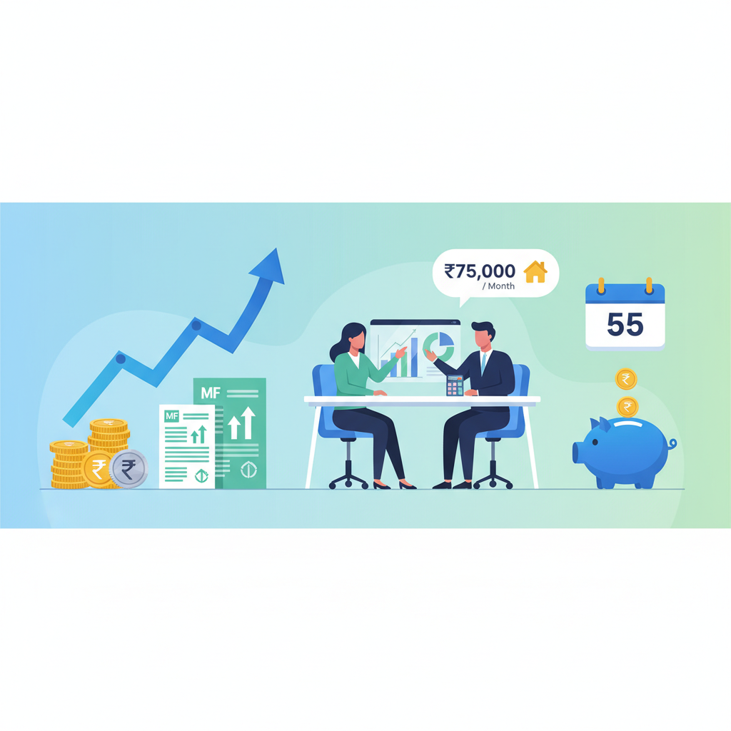 How Much SIP Do I Need to Retire at 55 with ₹75,000/Month Income?