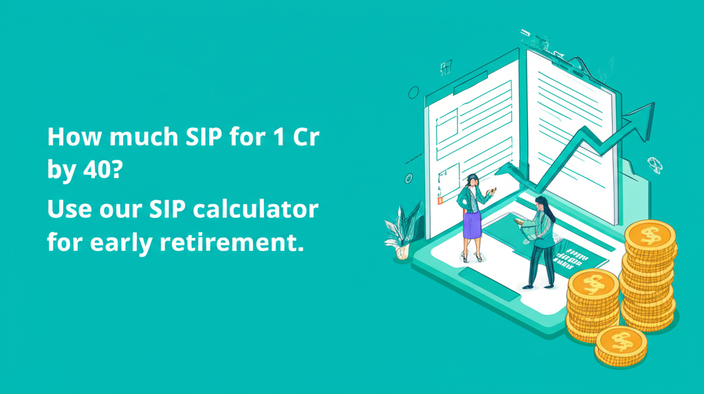 How much SIP for 1 Cr by 40? Use our SIP calculator for early retirement.