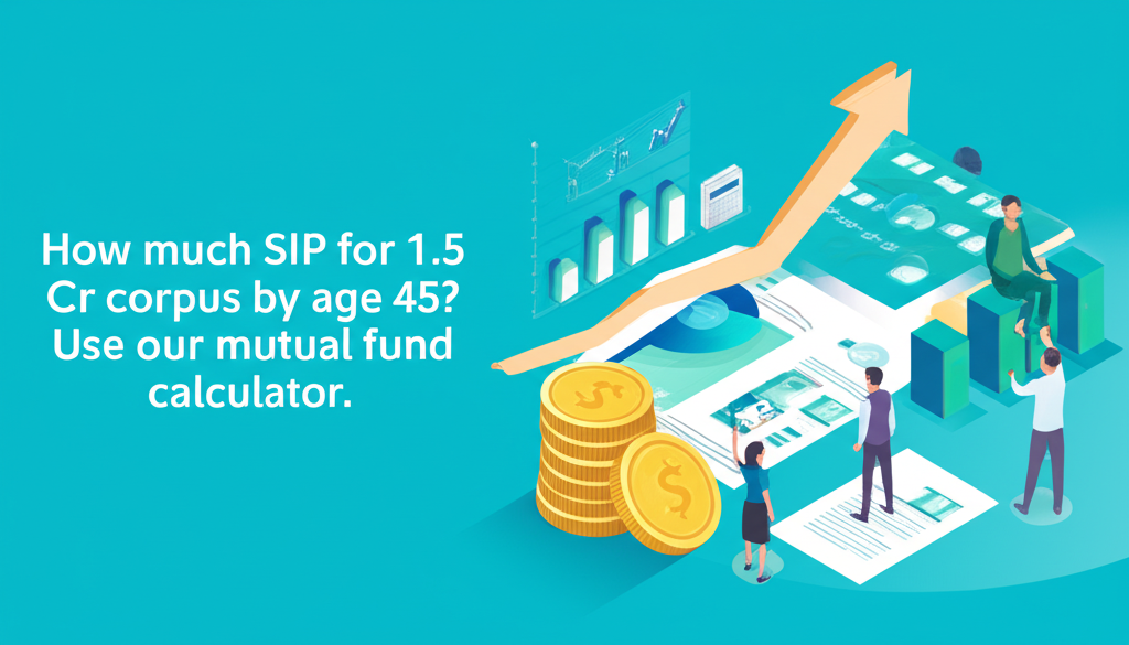 How much SIP for 1.5 Cr corpus by age 45? Use our mutual fund calculator.
