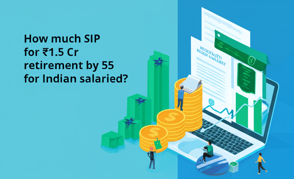 How much SIP for ₹1.5 Cr retirement by 55 for Indian salaried?