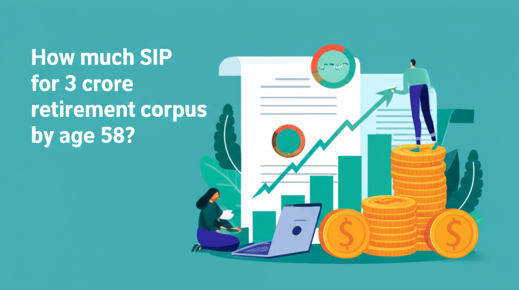 How much SIP for 3 crore retirement corpus by age 58?
