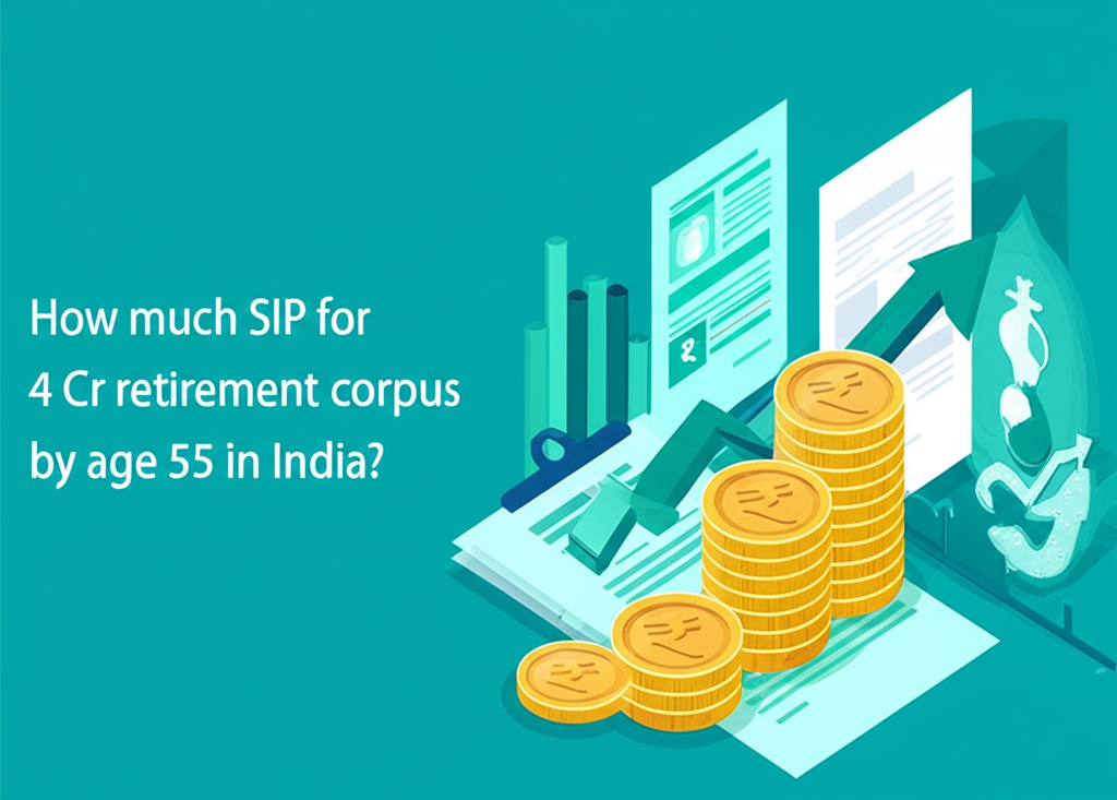 How much SIP for 4 Cr retirement corpus by age 55 in India?