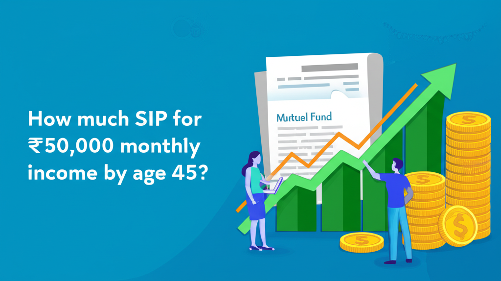 How much SIP for ₹50,000 monthly income by age 45?