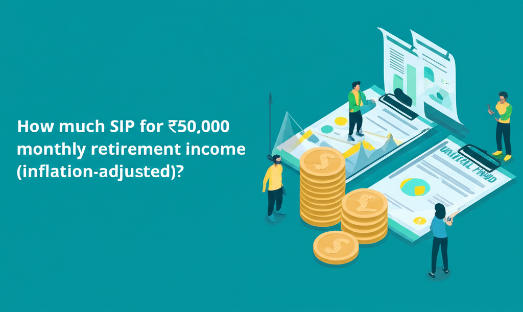 How much SIP for ₹50,000 monthly retirement income (inflation-adjusted)?