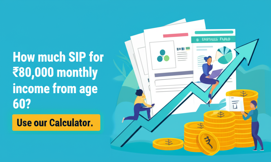 How much SIP for ₹80,000 monthly income from age 60? Use our calculator.