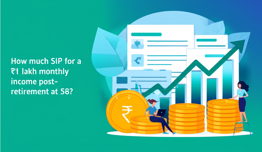 How much SIP for a ₹1 lakh monthly income post-retirement at 58?