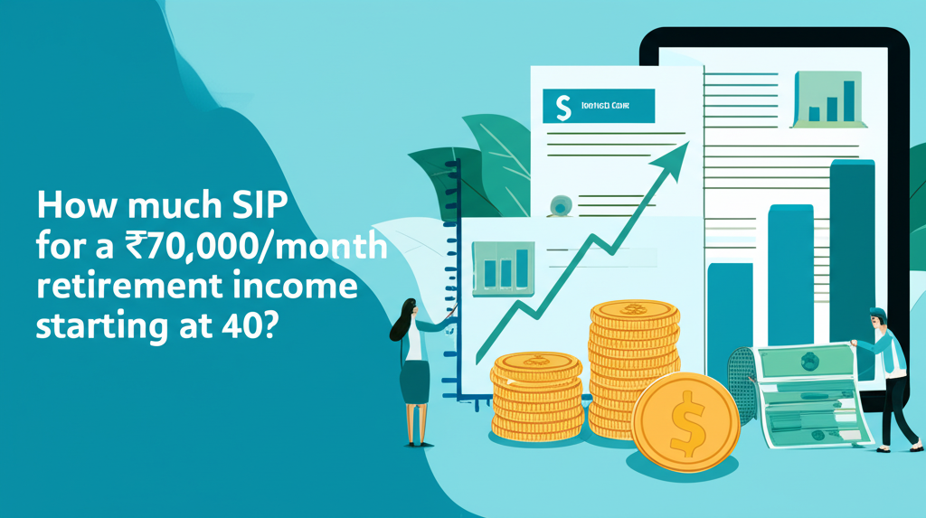 How much SIP for a ₹70,000/month retirement income starting at 40?