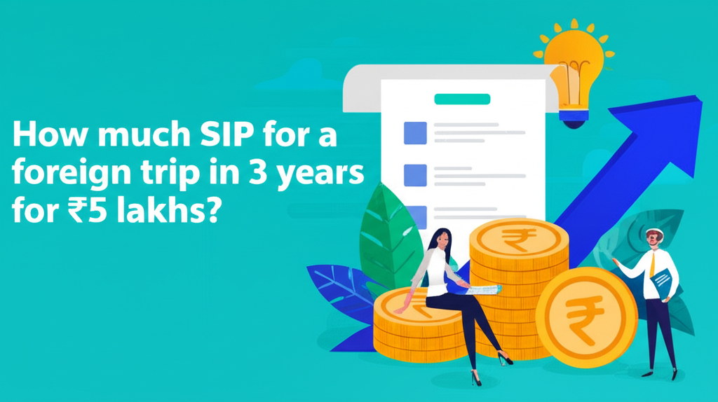 How much SIP for a foreign trip in 3 years for ₹5 lakhs?