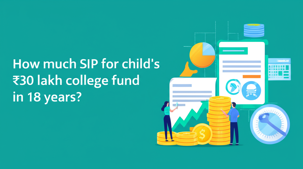 How much SIP for child's ₹30 lakh college fund in 18 years?