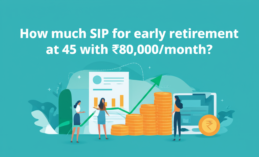 How much SIP for early retirement at 45 with ₹80,000/month?