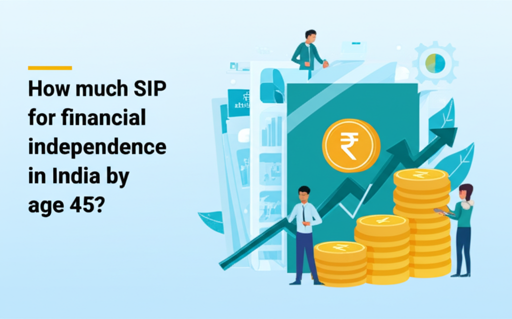 How much SIP for financial independence in India by age 45?