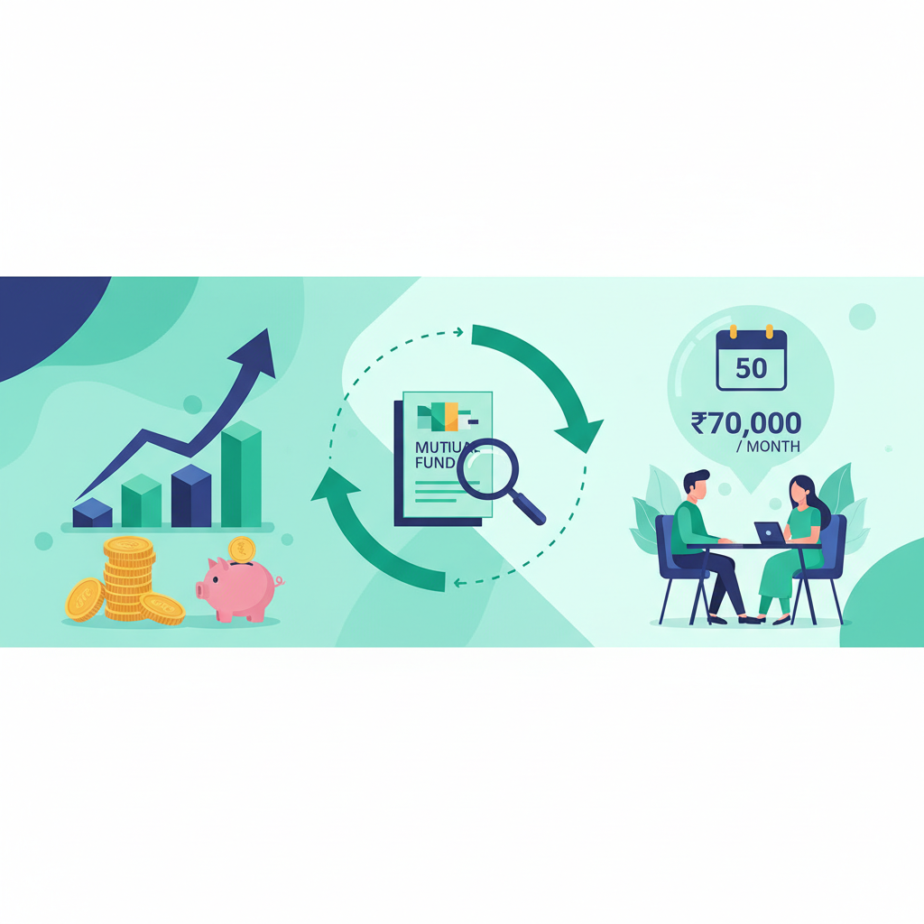 How much SIP for retirement at 50 with ₹70,000 monthly income? | SIP Plan Calculator