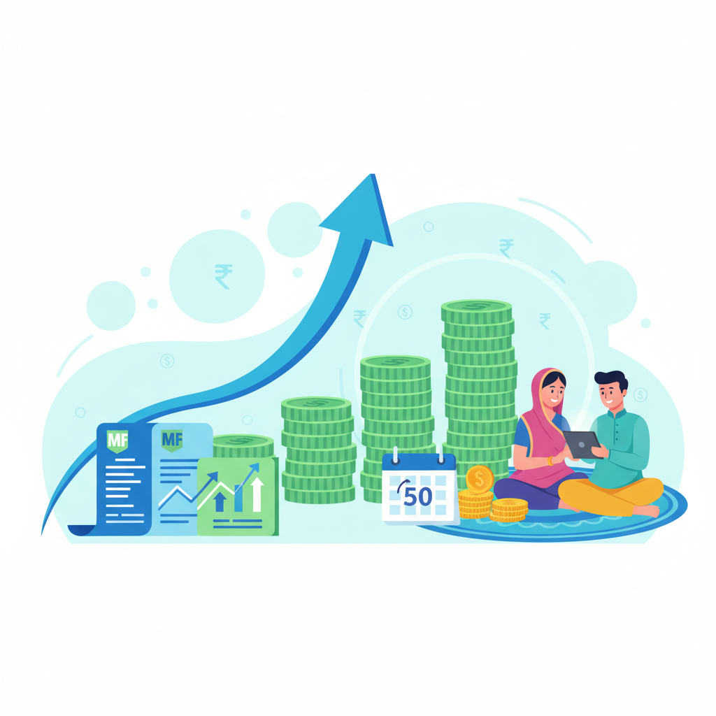 How much SIP needed to retire at 50 with ₹50,000/month in India?