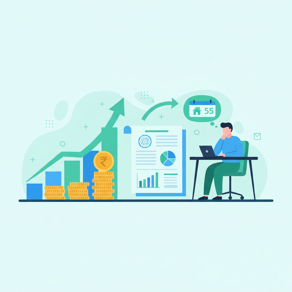 How Much SIP Needed to Retire at 55 with ₹70,000/Month?