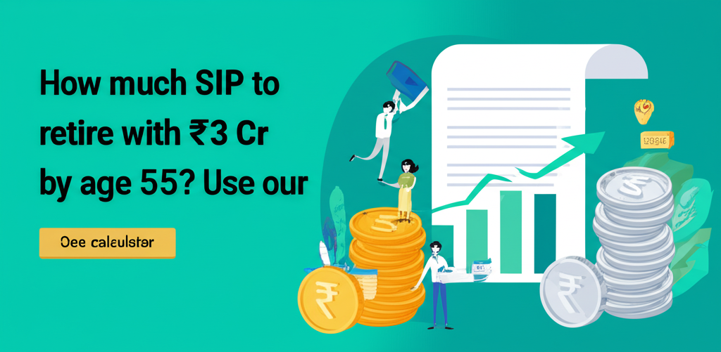 How much SIP to retire with ₹3 Cr by age 55? Use our calculator.
