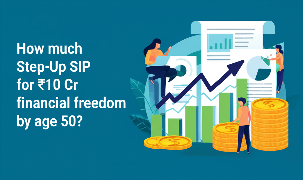 How much Step-Up SIP for ₹10 Cr financial freedom by age 50?