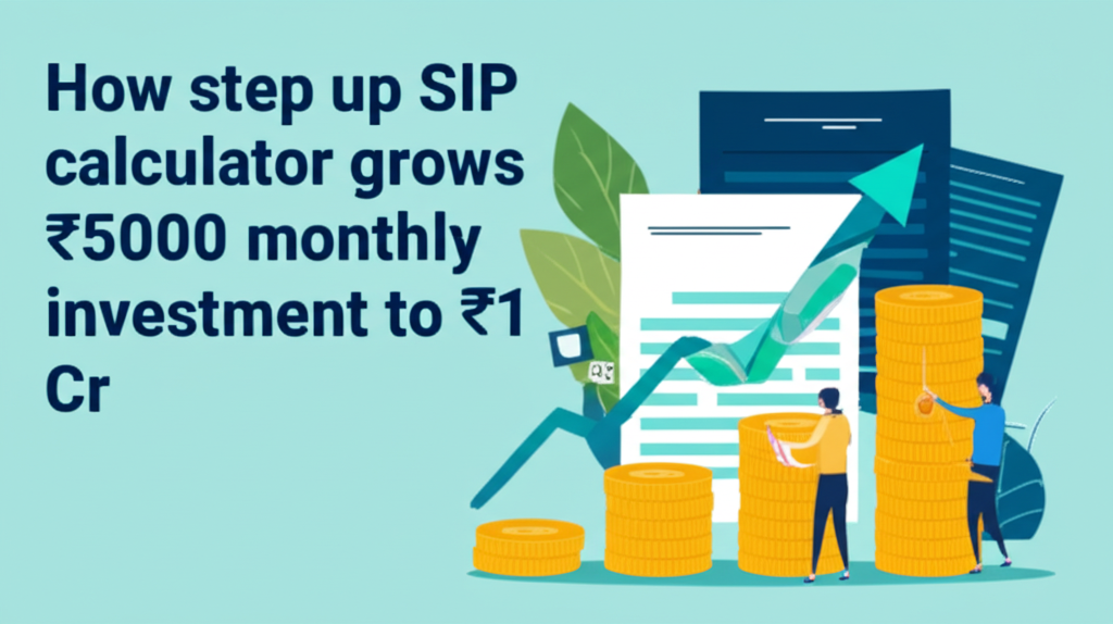 How step up SIP calculator grows ₹5000 monthly investment to ₹1 Cr.