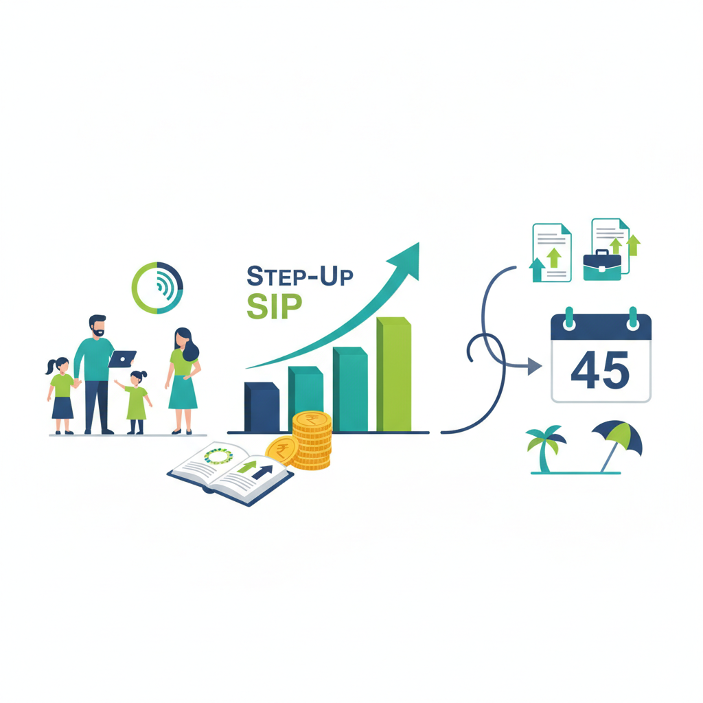 How to Use Step-Up SIP for Early Retirement at 45 | SIP Plan Calculator