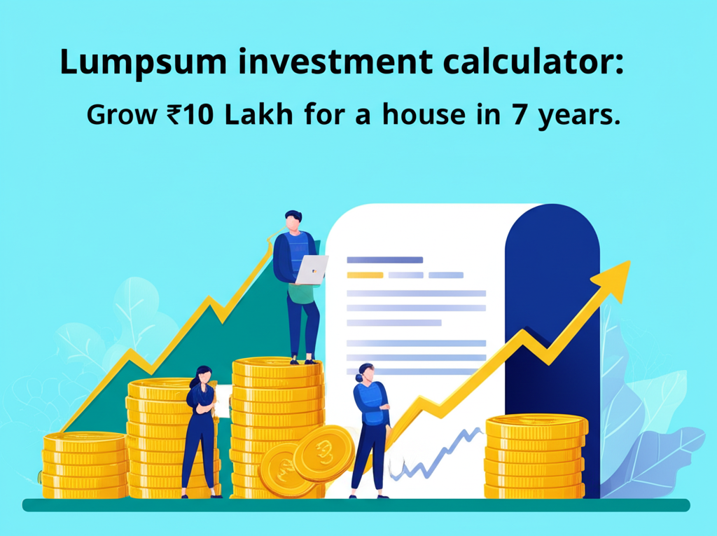 Lumpsum investment calculator: Grow ₹10 Lakh for a house in 7 years.