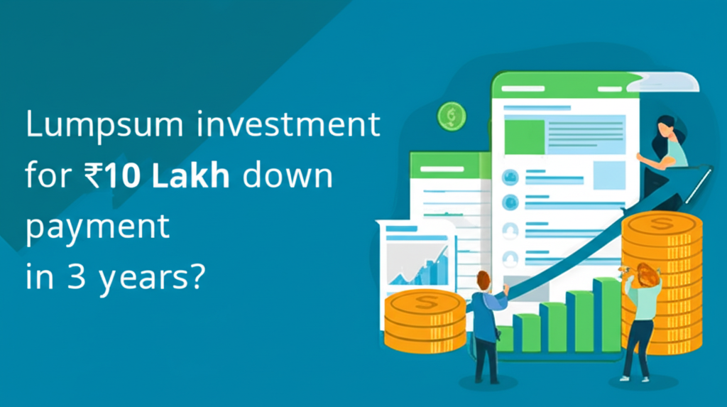 Lumpsum investment for ₹10 Lakh down payment in 3 years?