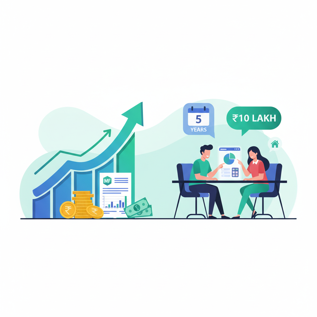 Lumpsum investment for home down payment: ₹10 Lakh in 5 years? | SIP Plan Calculator