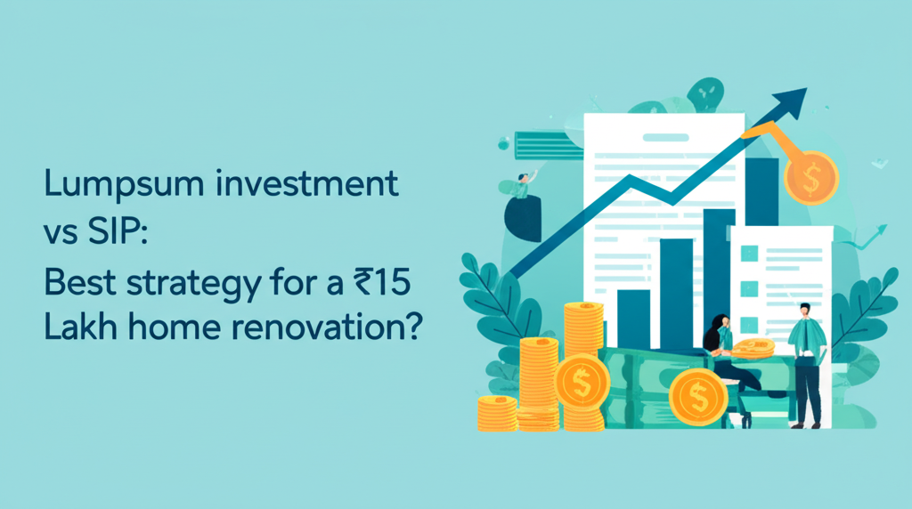 Lumpsum investment vs SIP: Best strategy for a ₹15 Lakh home renovation?