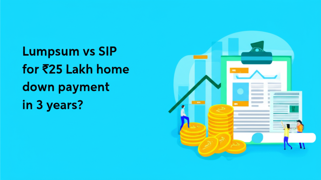 Lumpsum vs SIP for ₹25 Lakh home down payment in 3 years?