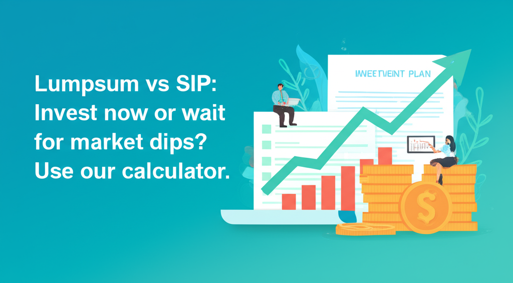Lumpsum vs SIP: Invest now or wait for market dips? Use our calculator.