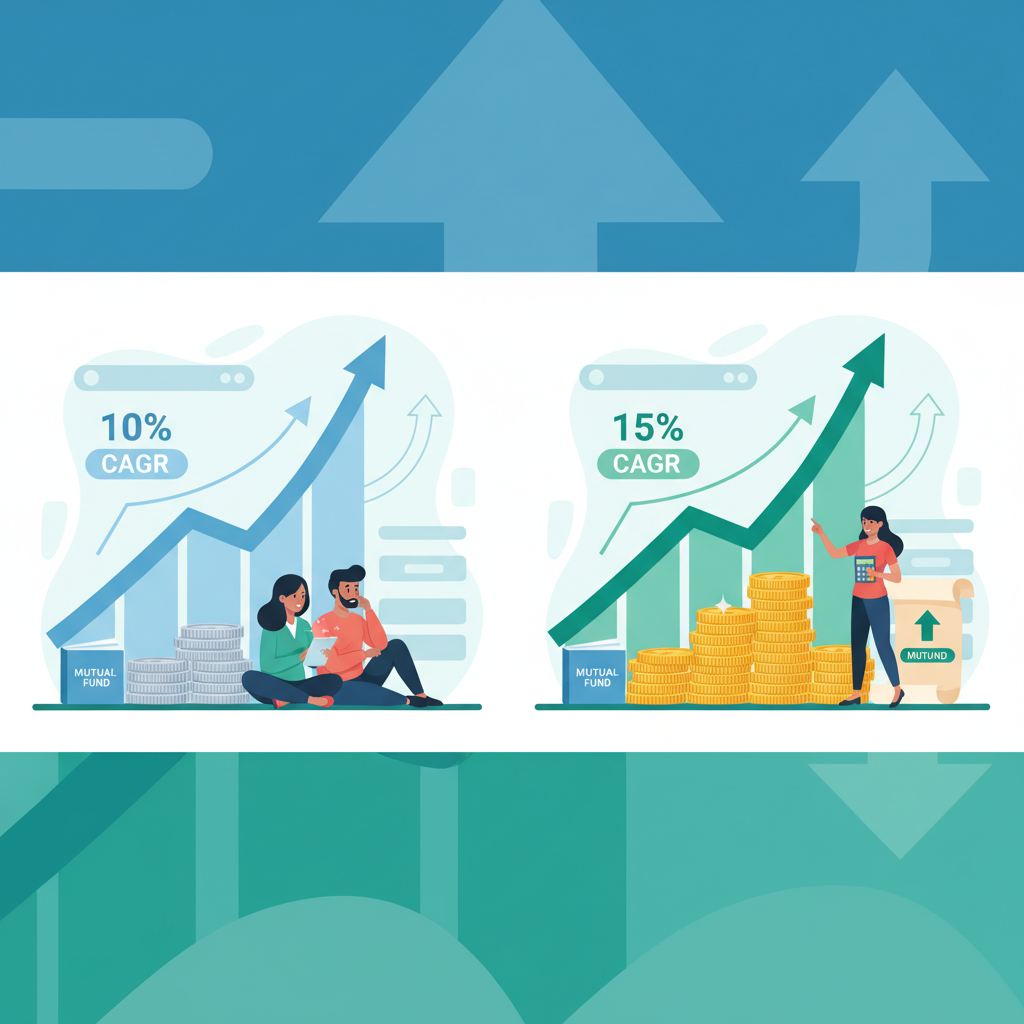 Mutual Fund Returns: 10% vs 15% CAGR for long-term goals?