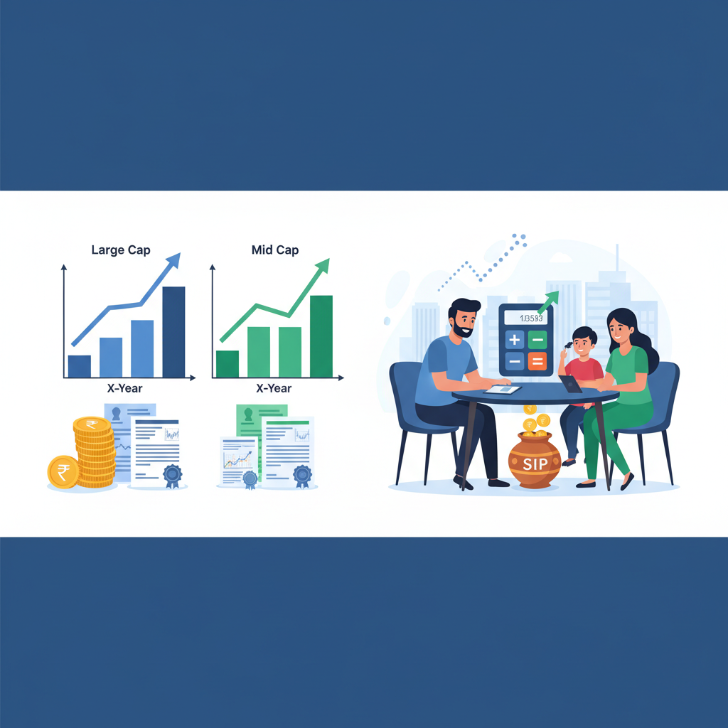 Mutual Fund Returns: Best Large Cap Funds vs Mid Cap for 10 Years? | SIP Plan Calculator