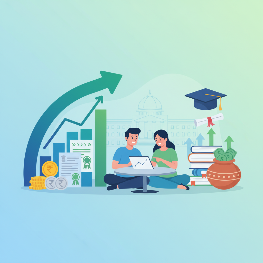 Mutual fund returns calculator: Plan your child's college fees in India.