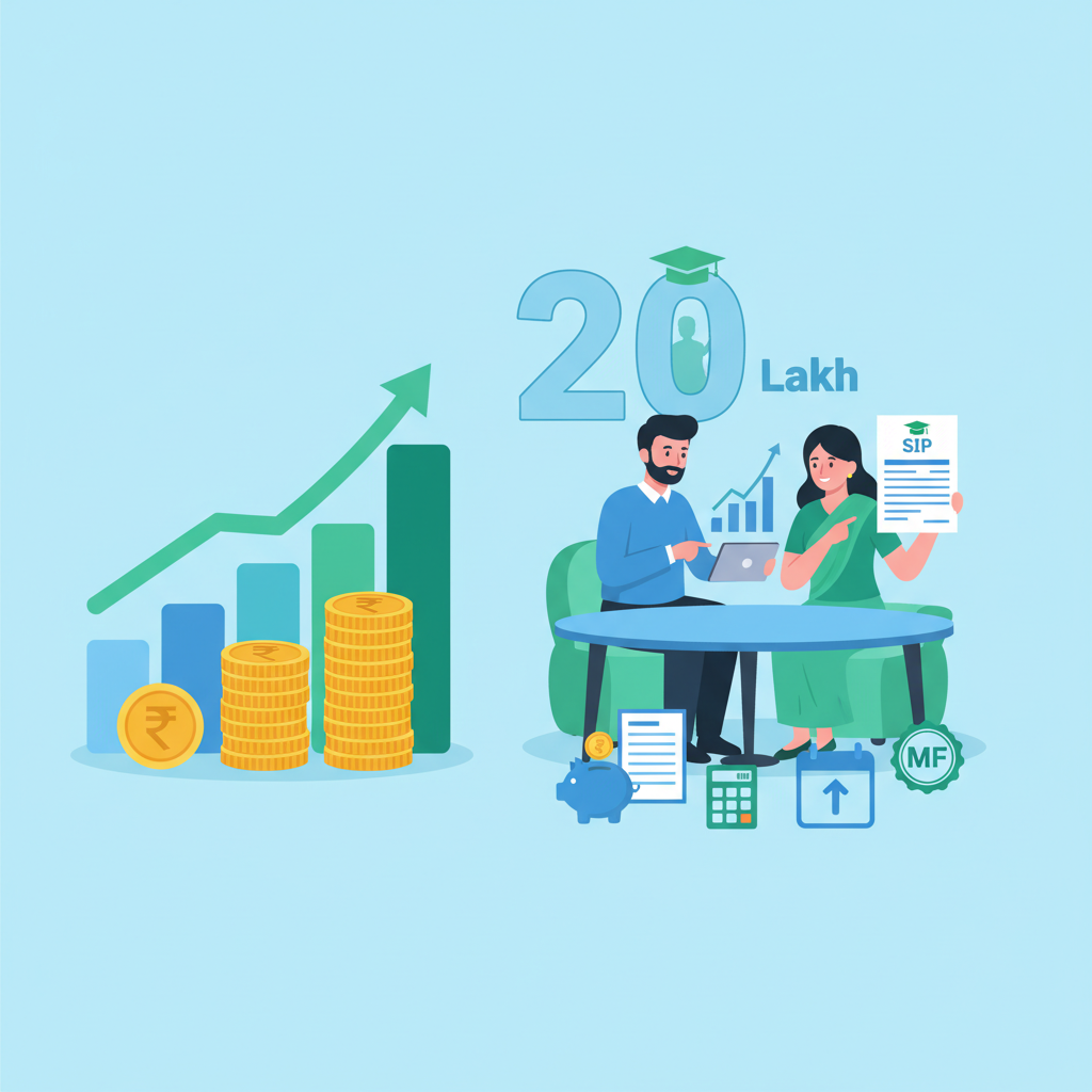 Plan your child's education: Use step up SIP to reach ₹20 Lakh goal.